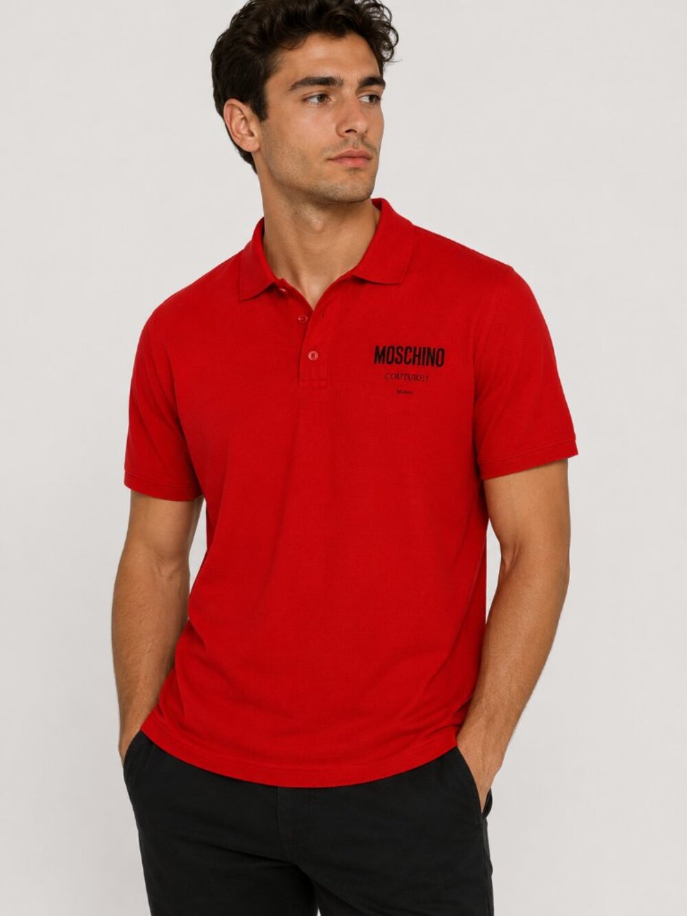 Moschino Short Sleeve Polo Shirt Size EU 40